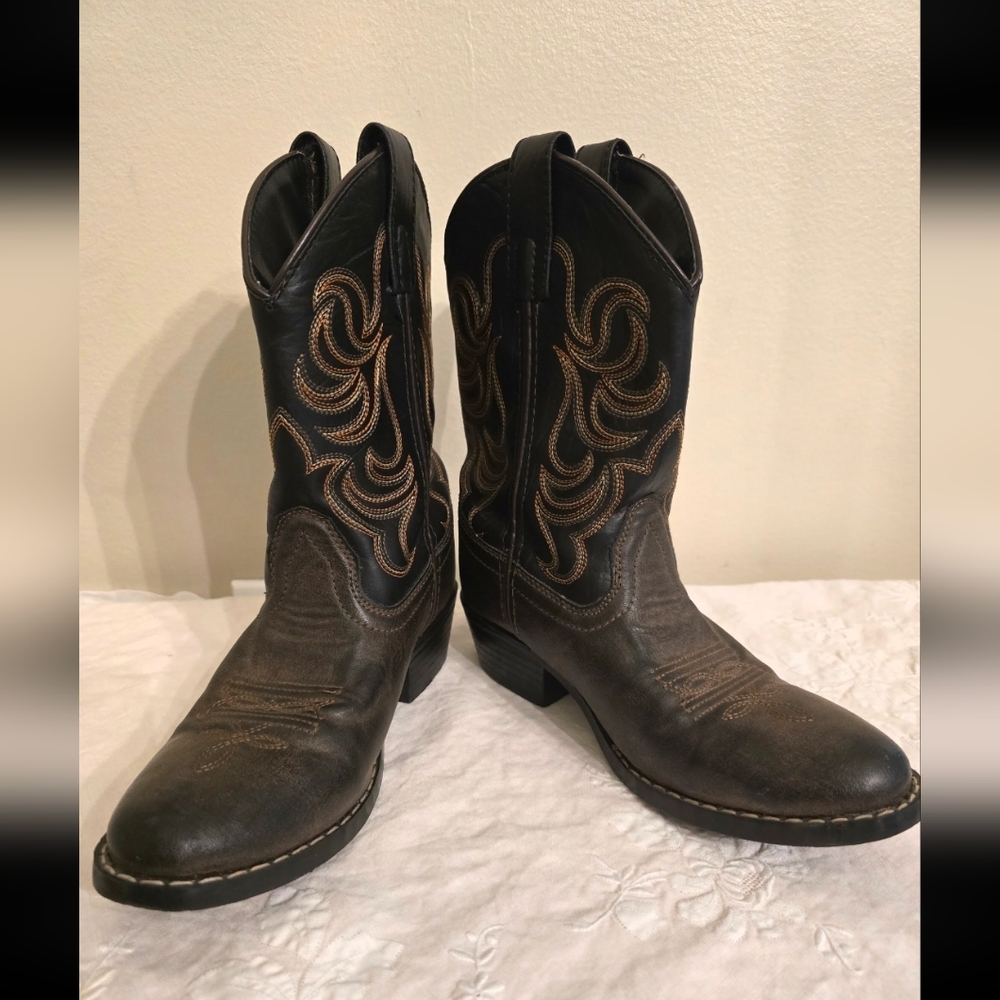 Smoky Mountain Kids Monterey Style Bootz  Black and Brown Western Size 2